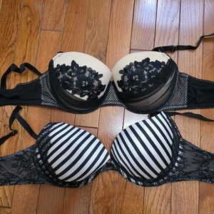 Elegant Black and White Lace Bras